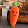 45110cm Cartoon Plant Smile Carrot Plush toy Cute Simulation Vegetable Pillow Dolls Stuffed Soft Toys for Children Gift 240420