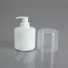 Bouteilles de rangement 100pcs 250 ml de pompe de lotion bouteille de pompe de lotion shampooing blanc rechargeable emballage de nettoyage pour le visage esthétique vide