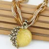 Pendant Necklaces Vacation Jewelry Party All-match Acrylic Bead Necklace Waterdrop Peacock Gem Women