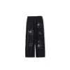 American Vibe Five Pointed Star Printed Jeans, Men's Spring Fashion Label Ins High Street Hip-hop Loose Washed Dad Pants