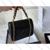 Designerbeutel 2024cha Familys Internet Promi Mode Fashion Casual Pearl Chain Bag Neue Frauenbeutel mit Steinmuster Krokodile Muster Schulterkreuz Womens Bag