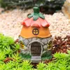 Garden Decorations Mini Cottage House Exquisite Fairy Small Cottages Toys Crafts Figure Resin Charm Ornament Landscape Decor