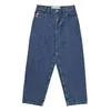 Polar Big Boy Jeans Jeans Y2K брюки японские хараджуку хип -хоп мультфильм вышивка ретро -синие мешковаты