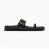 Slippers merk ontwerp zomer plat sandalen comfortschoenen voor vrouwen casual zapatos para mujeres metalen gesp sandalas solid