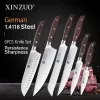 Couteaux xinzuo outils de cuisine 6 pcs de cuisine couteau ensemble utilitaire coliret chef pain fruit santoku couteaux en acier inoxydable