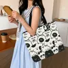 Canvas Bags Handbag for Women Shopper Cute Cat Tote Bag with Zipper Designer Bag Japanese Style Cartoon Small Shoulder