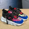 Chaussures décontractées Italie Réaction en chaîne de qualité supérieure Jewels Wild Chain Link Trainers Sneakers Taille EU OG Multi-couleur en daim Floral Triple Black Flèches tachetées