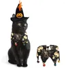 Appareils pour chiens Pet Halloween Costume Écharpe Cat Neck Bandana Dogs Festival Party Prophes Collar