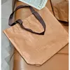 ショッピングバッグ3pcs織物バッグ茶色の肩再利用可能な防水トートズ食料品用ポータブルハンドバッグ衣料品店