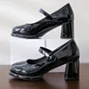 Kadınlar için Ayakkabı Yüksek Topuklu Mary Jane Ayakkabı Pompalar Bayanlar Beyaz Kadın Topuklu Platform Ayakkabıları Kadın Topuklu Lüks Lüks Siyah Soafers 240425