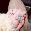 Pierścienie klastrowe moda lęk spinner femme obracaj swobodnie antypresy fidget pierścienia zabawka dla dziewcząt kobiety Daisy kwiaty