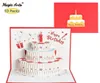 10 Pack 3D Cake de joyeux anniversaire Cartes-cadeaux d'anniversaire pour enfants maman avec enveloppe Cartes de voeux faites à la main 2207058358575