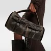 Totes Moto & Biker Bags For Women Luxury Designer Handbag And Purses 2024 In Distressed PU Leather Rivet Bow Underarm Shoulder Bag