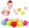 Baby Bad Toys 6pcs Baby Bad Spielzeug Sinneskugeln Set textured Hand Touch Griff Massage Ball Infant Taktile Sinne Entwicklung Spielzeug für Babys