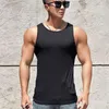 Les débarbacs pour hommes Summer Sim-fit décontracté gilet gest coloride solide haut I-vest Match Fitness Fitness Men exerce des vêtements de sport