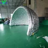 Party Disco inflatable half igloo tent air dome luna for advertising white silvery stage marquee