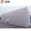 outdoor activities Commercial Inflatable Cube Tent for Party Events Outsides Giant Large white Inflatable Square Tent with colorful lights