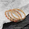 High Level Original Blgarry Designer Bangles White Fritillaria Diamond Snake Bone Bracelet for Women 18k Rose Gold Fashion Narrow Bracelet with Brand Logo