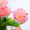 Dekoracyjne kwiaty w kolorze sztucznego hortensji chryzantem Symulowany jedwabny bukiet przyjęcie weselne ozdoby fałszywe kwiaty domowe dekoracje wazonu