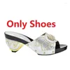 Dress Shoes Italian Women And Bag Sets Arrival Gold Color Sales In Matching Decorated With Rhinestone