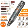 21000 tr / min USB Tool rotatif sans fil Dremel mini gravure de forage électrique sans fil avec accessoires Diy Set 240420