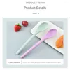 Pincéis de maquiagem colher de silicone pequeno com alça longa resistente ao calor fácil de limpar a limpeza antiaderente de abos de mesa de mesa de utensílios de mesa de mesa cozinha