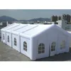 Gaint Inflatable WeddingTentイベントパーティーテントLEDライトアウトドアマーキーウィドウズ教会のブロワー付き広告ビルディングハウス