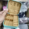 Caixas de jóias em branco da sublimação viagens portáteis caixas de armazenamento de jóias de couro PU portátil para brincos de colar anéis