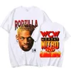 Limited Dennis Rodman Tshirt à imprimé double face Men Femmes Hip Hop Boys basket-ball masculin Vintage T-shirt Streetwear 240424