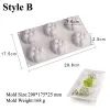 Vormen 1/6 cellen 2 stijlen beschikbare wolkenvorm mousse dessert bakvorm siliconen cake schimmel bubbelvormen keuken muffin pan