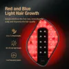 Massageador de couro cabeludo de terapia azul vermelha para crescimento de cabelo pente de alta frequência Aplicadora de óleo de escova de massagem de massagem vibração do spa 240418