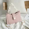 Bag Stone Pattern Women Chain Shole Simple PU in pelle SOLUSA Colore Solido borse a tracota per telefono Piccolo Clasps Diss Drequet