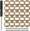 Abridores 50/25pcs kits de inserção de garrafa de garrafa diy, inserção de abridor de garrafas de cerveja, acessórios de peças de hardware de aço inoxidável para molde de resina