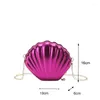 Evening Bags Fashion Women Candy Color Shell Bag Chain Cute Small Shoulder Handbags Ladies Phone Money Pouch Zipper Crossbody