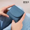 Mini Simple Wallet Women's Coin Purse New Amazon Japanese Rfid Folding Ultra-thin Leather Small Purse For Women