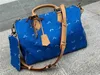 Designer Luxury P9 Bandoulier 40 M24418 Blue Lambskshin Lining Naam Tag Key Bell Inside Zip Pocket Lambskin Lederen 7a Best Kwaliteit Handtas TOTE