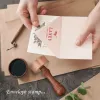 Handwerk personalisierter Stempel Custom Holzstempel Weddding Seal Stamp Logo für Einladung Schreibwaren benannte Name Geschäftszeit Branding