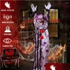 Party Decoration Halloween Animatronic suspendu animé Talking effrayant Clown avec chaîne Red Eyes Sound Touch Activé Electric Horro Dhtci