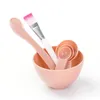 Diy Pink Blue Hydro Jelly Cosmetic Facial Mixing Bowl Set with Spoon and Spatula Plastic Mixing Bowls