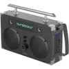 NYC Graffiti Bluetooth Boombox Ultra with Rechargeable Battery & Carrying Strap - Retro Style Speaker for Easy Portability & Wireless Music Streaming