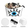 Bolsas cosméticas ojos Bagm Bag Mujeres Kawaii Gran capacidad Black Evil Eye Amulet Boho Patrón de maquillaje Caja de almacenamiento de belleza Toilaty