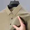 Polo Shirt Men Summer Mulberry Silk Mens Short Sleeve Youth Solid Color Business Casual M3XL 4XL 8828 240410