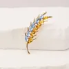 Brooches Luxury Women Wholesale Ukraine Flag Wheat Badge 7-Color Rhinestone Blue&Yellow Brooch Pins Men Jewelry For Clothing