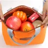 Bags Lunch Box Camping Picnic Bags Lunch Solid Color Portable Insulated Refrigerated Bag Cold Food Cooler Thermal Bag Handbag Hot