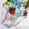 Desinger Girls Star Strawberry Stampato Swimsuit Swimsuit Summer Kids Style Hawaii Falbala Swimming Baby Bareding Abita