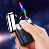 Unique Electric Lighter USB C Rechargeable Windproof Flameless Plasma ARC Lighter For Smoking Metal Cool Pocket Lighters For Men