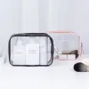 Tassen hete transparante PVC WASH TAGS Travel Clear Makeup Organizer Bag schoonheidsspecialiste Cosmetische tas schoonheidstoiletiekas Make -up zakje