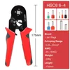 Parletas de crimpagem de terminal tubular HSC8 64A Crimper Wire Mini Ferrule Tools Kit HOMARE ELÉTRICA COM CAIXA 240415