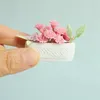 Fleurs décoratives Ornements de plante créative Modèle en pot Plantes miniatures en céramique pour arrangement de jardin Accessoires de décoration