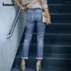 Jeans féminins Ladiguard Sexy Fashion Femmes Demi Pantal